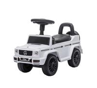 Baroni Toys Suv Mercedes Ride-On Voiture Pousser et Aller pour Enfants 1-4 Ans, Phares LED, Sons Réalistes, Roues antidérapantes, Compartiment de rangement, 69,5 x 29 x 43 cm (Blanc)