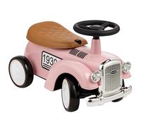 Baroni Toys Vintage Porteur Voiture pour Enfants de 12 à 36 Mois, véhicule à Pousser avec klaxon, Compartiment de Rangement, Volant et Roues Stables pour Apprendre à Marcher, 25x59x35 cm (Rose)