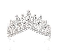 Baroque Bridal Headress and Crown Queen Crystal Wedding Hair Accessories Round Crown Prom Party Party Bridal Hair Accessoires (Golden Sapphire Blue Crown)