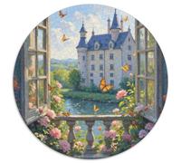 Baroque Castle Puzzle 1000 Pièces Cadeau Unique Building Jeu Éducatif Challenge Toy À De Qualité Supérieure Peinture Art pour Adultes Et Enfants 1000pcs (67.5x67.5cm)