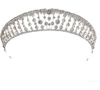 Baroque Crystal Crown Diadem Party Vintage Princess Crowns and S Bridal Wedding Hair Accessoires bijoux (Couleur en métal: or)