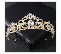Baroque Crystal Rinestone Crown Tiara Prom Diadem For Girl Femmes Bridal Wedding Accessoires Accessoires Bijoux Ornements Headpice