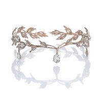 Baroque Femme's Crown Wedding Hair Accessoires Accessoires de cheveux Bridal Engagement Bijoux Shape Crown Gift (Couleur: Gold, Taille: Couronne) (Rose Gold Crown)