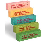 Baroque Gomme Frettes Guitare, Polissage de Nettoyage de Frette, Kit d’outils de Polissage de Frettes, Nettoyer les Frettes/Cordes/Métal, Ensemble de 5 (180& 400& 1000& 1500& 2000 grains)