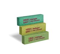 Baroque Gomme Frettes Guitare, Polissage de Nettoyage de Frette, Kit d’outils de Polissage de Frettes, Nettoyer les Frettes/Cordes/Métal, Ensemble de 3 (180& 400& 1000 grains)