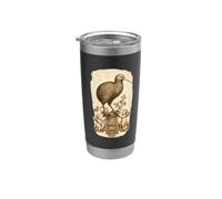 Baroque Kiwi Bird Chérubin Gravure Gobelet isotherme en acier inoxydable double paroi