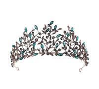 Baroque Vintage Black Crystal Rinaistone Couronnes Bride Queen Princess Wedding Hair Accessoires Elegant Tiara Diadem Women Jewelry Suit (Couleur: 15)