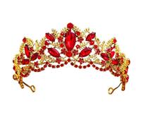 Baroque Zircon Bridal Tiara - Elegant Alloy Headband For Weddings & Events, One Size, Bois d'agar