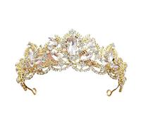 Baroque Zircon Bridal Tiara - Elegant Alloy Headband For Weddings & Events, One Size, Bois d'agar