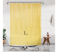 Barossa Design Clear Yellow Shower Curtain Liner - Premium PEVA Shower Liner with 3 Magnets & Metal Grommets, Waterproof Lightweight Standard Size Curtains for Bathroom - Translucent Yellow