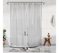 Barossa Design Doublure de Rideau de Douche en PEVA de qualité supérieure avec 3 aimants et œillets métalliques, Rideau imperméable et léger de Taille Standard pour Salle de Bain, Noir translucide