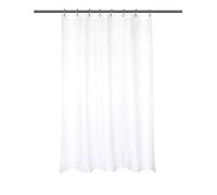 Barossa Design Doublure de Rideau de Douche en Tissu imperméable 121,9 x 182,9 cm (l x H) - Qualité hôtelière - Lavable en Machine - Blanc pour Baignoire - 122 x 183 cm