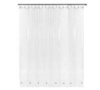 Barossa Design Doublure de Rideau de Douche Extra Large avec 8 aimants, imperméable en PEVA pour Salle de Bain, sans PVC, œillets métalliques, Transparent, 274 x 183 cm
