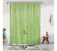 Barossa Design Doublure de Rideau de Douche Vert Transparent - PEVA de Qualité Supérieure avec 3 Aimants et Œillets Métalliques, Imperméable et Léger