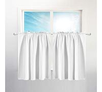 Barossa Design gaufré Rideaux à Nouer W36 x L36 Blanc