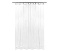 Barossa Design Plastic Shower Curtain Liner 69" x 70" with 6 Magnets - Waterproof PEVA Shower Liner for Standard Size Bathroom, PVC Free, Metal Grommets - Clear, 69X70