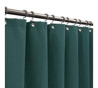 Barossa Design Rideau de Douche en Tissage gaufré pour hôtel Spa de Luxe, Tissu 230 g/m², résistant et sans soufflage, Hydrofuge et Lavable en Machine, Bleu Sarcelle, 180,3 x 182,9 cm