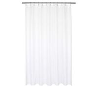 Barossa Design Rideau de Douche en Tissu imperméable de 182,9 x 193 cm (l x H), qualité hôtelière, Lavable en Machine, Blanc pour Baignoire, 183 x 193 cm