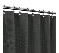 Barossa Design Rideau de Douche gaufré pour hôtel de Luxe Spa - Tissu Robuste 230 g/m² - Pas de soufflage - Imperméable et Lavable en Machine - Gris Graphite - 180,3 x 182,9 cm