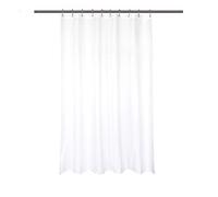 Barossa Design Rideau de Douche ou Doublure de Rideau en Microfibre imperméable, Tissu Doux, Lavable en Machine, pour Cabine de Douche et Baignoire, Blanc, 137 x 183 cm