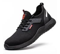 Baroudeur Camp Men's Women's Safety Shoes - Fermeture à Lacets permettant Un Ajustement personnalisé et Un Maintien sûr du Pied. (Noir,43)