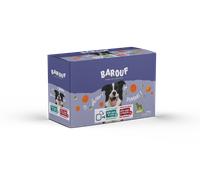 Barouf Multipack Terrines pour Chien Avec Morceaux Canard/foie/agneau/volaille 6x150g
