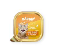 Barouf Terrine pour Chat Adulte Avec Morceaux Dinde/poulet 100g