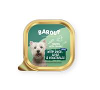 Barouf Terrine pour Chien Adulte Avec Morceaux Canard/foie 150g