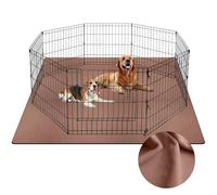 Barpor Coussinets d'urination lavables pour Chien 122 x 165 cm Épaisseur de café Coussinets réutilisables pour Chiots Très absorbants Anti-Fuite Anti-Mastication Antidérapants pour Chiens