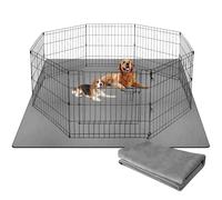 Barpor Coussinets d'urination lavables pour Chien 122 x 165 cm Gris épais réutilisables hautement absorbants Anti-Fuite résistants à la Mastication antidérapants pour Parc pour Chien