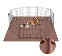 Barpor Coussinets d'urination lavables pour Chien 72 x 72 cm Épaisseur café Coussinets réutilisables pour Chiots Très absorbants Anti-Fuite Coussinets antidérapants pour Parc pour Chien