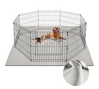 Barpor Coussinets d'urination lavables pour Chien 72" x 72" Gris Clair épais réutilisables hautement absorbants Anti-Fuite résistants à la Mastication antidérapants pour Parc pour Chien