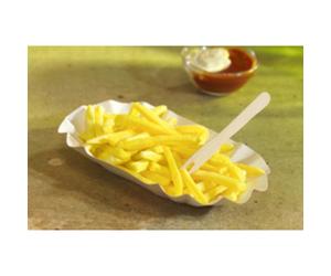 Barquette à frites 'pure', 90 x 140 x 30 mm, blanc