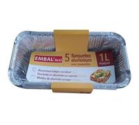 Barquette aluminium - EMBAL'ALU - Profonde - 1 L - Lot de 5