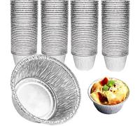 Barquette Aluminium - Pack De 50 - Moules À Pâtisserie Ou Ramequin Pour Vos Plats Préférés - Plat Aluminium Jetable 6 Oz / 18