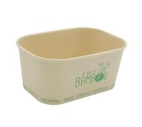Barquette Bambou Micro Ondable "Je Suis en Bambou" - 100 cl - Lot de 50