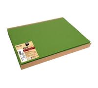 Barquette de 100 sets de table spundbond, unis - Format 30x40cm - Vert olive