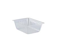 Barquettes charcutières en plastique translucide 500 mL par 250