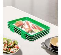Barquettes de conservation alimentaire scellées Rectangulaire PP+TPU Matériau Légumes Vert