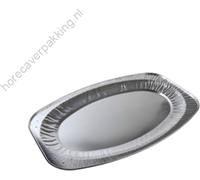 Barquettes en aluminium ovales 45 cm 100 pièces. - Set de 100 pièces.