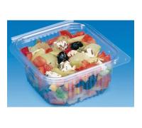 Barquettes fraîcheur 500 ml avec couvercle rabattable, paquet de 50