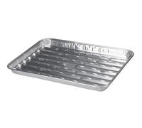 Barquettes pour grillades BBQ - MARQUE NON RENSEIGNÉE - 34x23x2,5 cm - Lot de 5 - Aluminium - Jetables