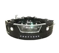 Barracuda – Baignoire hydromassage noir Chromothérapie 150 x 150 cm