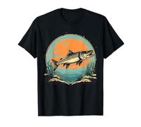 Barracuda Sunset Poisson d'eau salée Barracuda Pêche Amoureux des Poissons T-Shirt