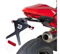 BARRACUDA Support Plaque D'Immatriculation Aluminium Réglable Ducati + Lumière