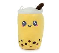 Barrado Peluche Bubble Tea Kawaii - Deux Tailles 21cm ou 17cm - Différentes Couleurs au Choix (Jaune 21cm)