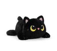 Barrado - Peluche Chat Noir Couché - Mushy Friends - 28 cm - 16002966 (Chat)
