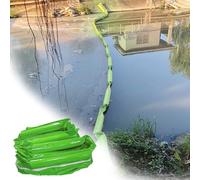 Barrage Anti-Pollution en PVC, 10 m, Barrage Flottant Robuste en PVC pour la rétention d'eau et d'hydrocarbures, barrières Anti-déversement industrielles pour rivières, Lacs et quais (Vert,