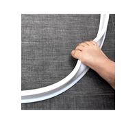 Barrage d'eau de douche en silicone auto-adhésif de 5 cm de hauteur - Bande d'étanchéité flexible for sol de salle de bain, baignoire et seuil de porte de douche(L 70cm)