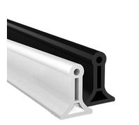 Barrage d'eau pliable de seuil de douche, Barrage d'eau de seuil douche, barrière et système rétention maintient l'eau à l'intérieur du(White,0.8M/31in)